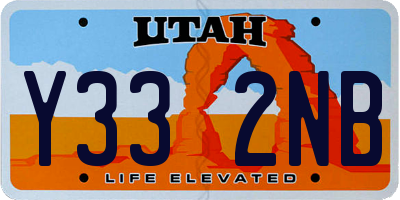 UT license plate Y332NB