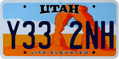UT license plate Y332NH