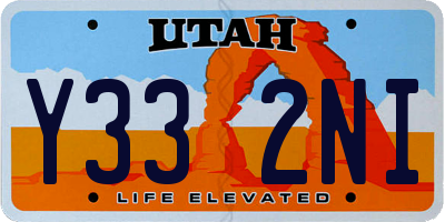 UT license plate Y332NI