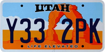 UT license plate Y332PK