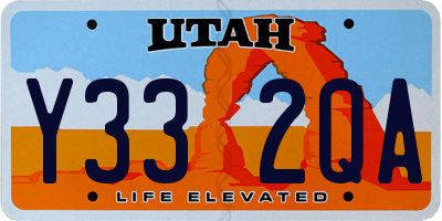 UT license plate Y332QA