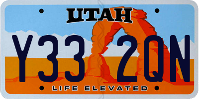 UT license plate Y332QN