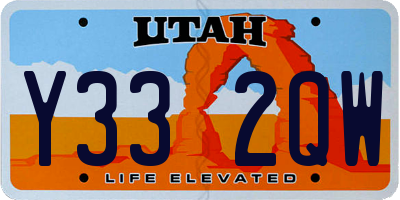 UT license plate Y332QW