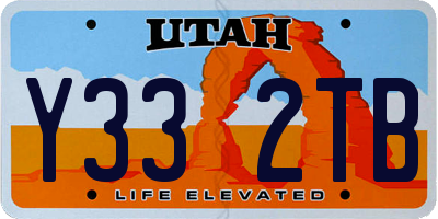 UT license plate Y332TB