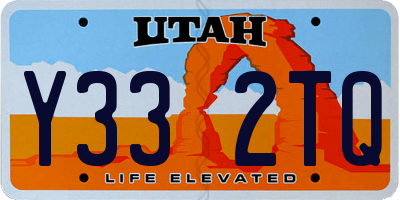 UT license plate Y332TQ