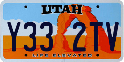 UT license plate Y332TV