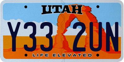 UT license plate Y332UN
