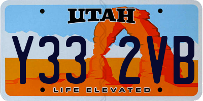 UT license plate Y332VB