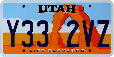 UT license plate Y332VZ