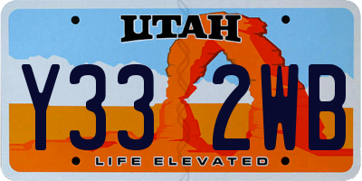 UT license plate Y332WB