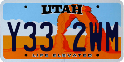 UT license plate Y332WM