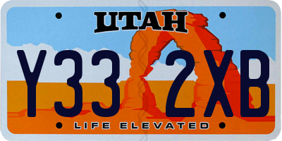 UT license plate Y332XB