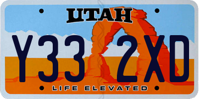UT license plate Y332XD