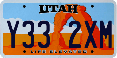 UT license plate Y332XM