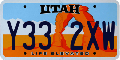 UT license plate Y332XW