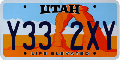 UT license plate Y332XY