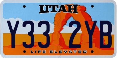 UT license plate Y332YB