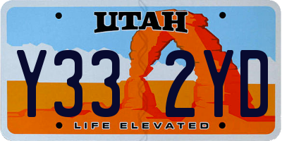 UT license plate Y332YD