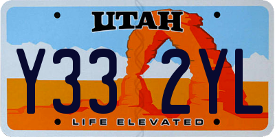 UT license plate Y332YL