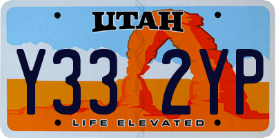 UT license plate Y332YP