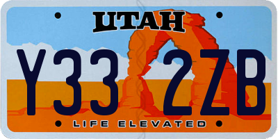 UT license plate Y332ZB