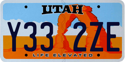 UT license plate Y332ZE