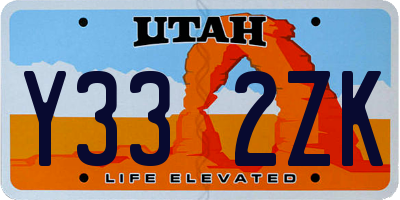 UT license plate Y332ZK
