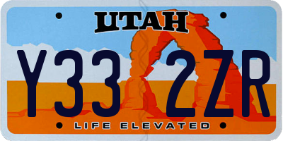 UT license plate Y332ZR