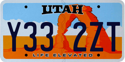 UT license plate Y332ZT