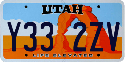 UT license plate Y332ZV