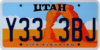 UT license plate Y333BJ