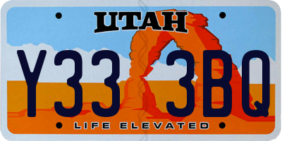 UT license plate Y333BQ