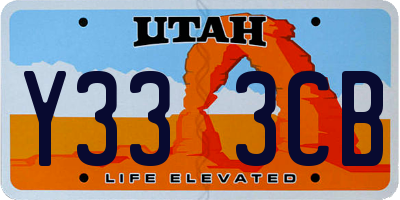 UT license plate Y333CB
