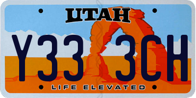 UT license plate Y333CH
