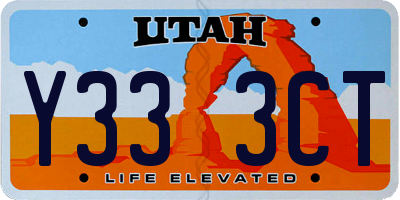 UT license plate Y333CT