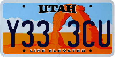 UT license plate Y333CU