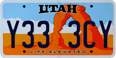 UT license plate Y333CY