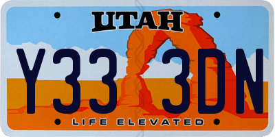 UT license plate Y333DN