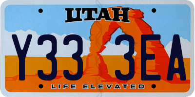 UT license plate Y333EA