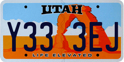 UT license plate Y333EJ