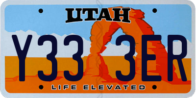 UT license plate Y333ER