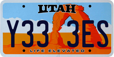 UT license plate Y333ES