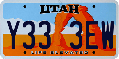 UT license plate Y333EW