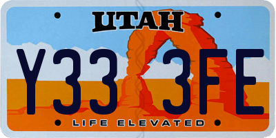 UT license plate Y333FE