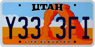 UT license plate Y333FI