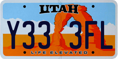 UT license plate Y333FL