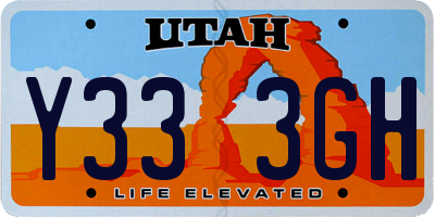UT license plate Y333GH