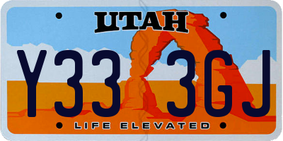UT license plate Y333GJ