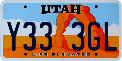 UT license plate Y333GL