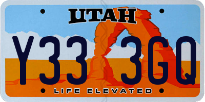 UT license plate Y333GQ